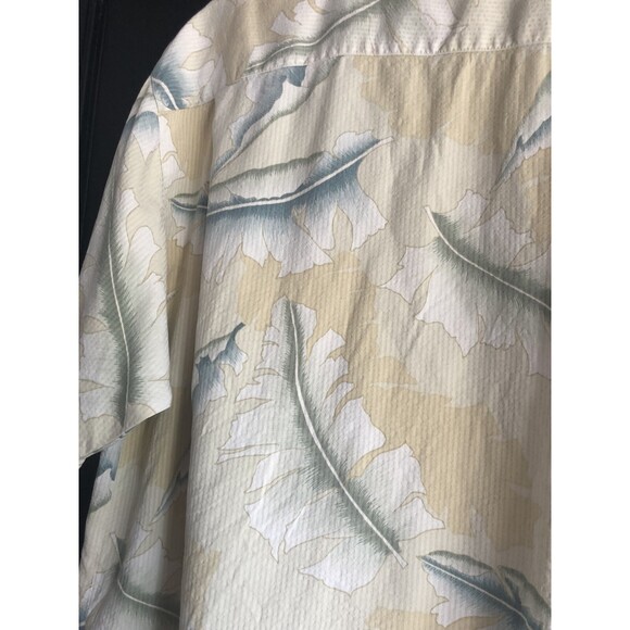 Tommy Bahama 100% Silk Hawaiian Beige Classic Floral Button Front Shirt  XL - Picture 5 of 6